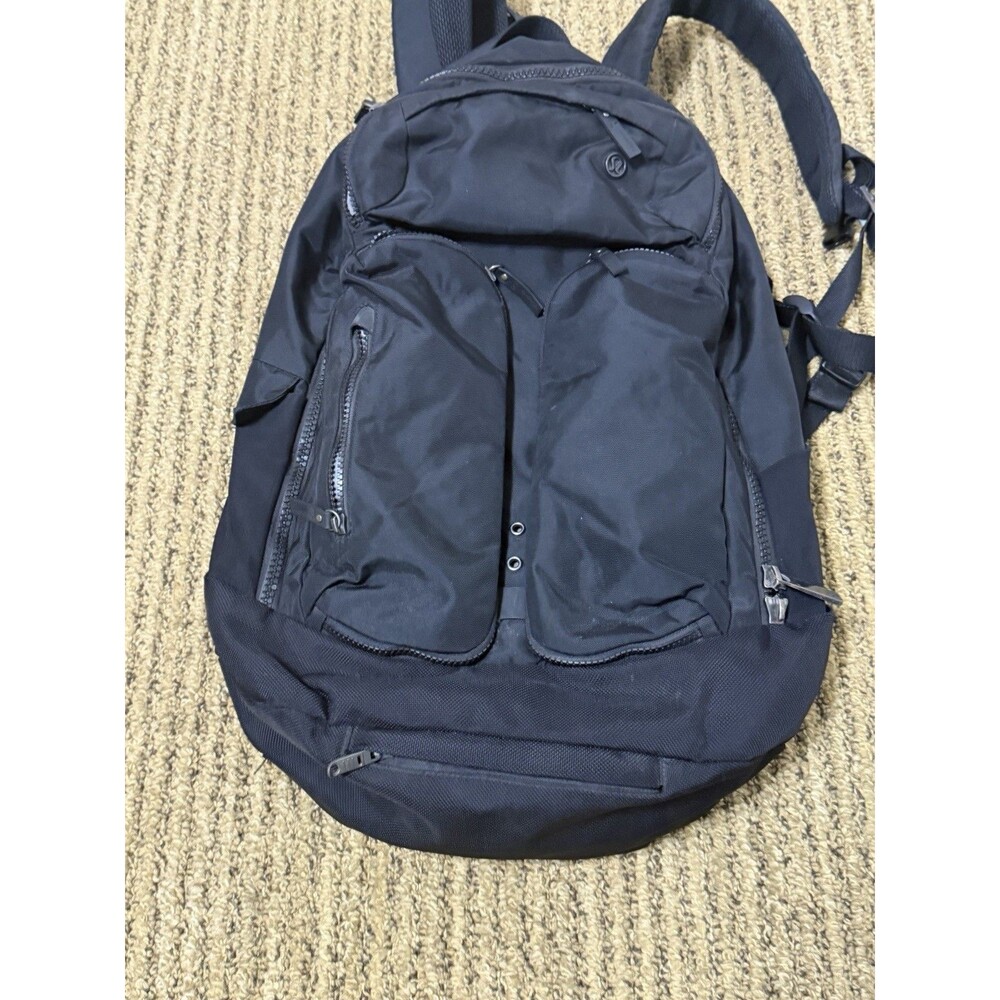 Lululemon Black Cruiser Backpack Bookbag Travel Bag